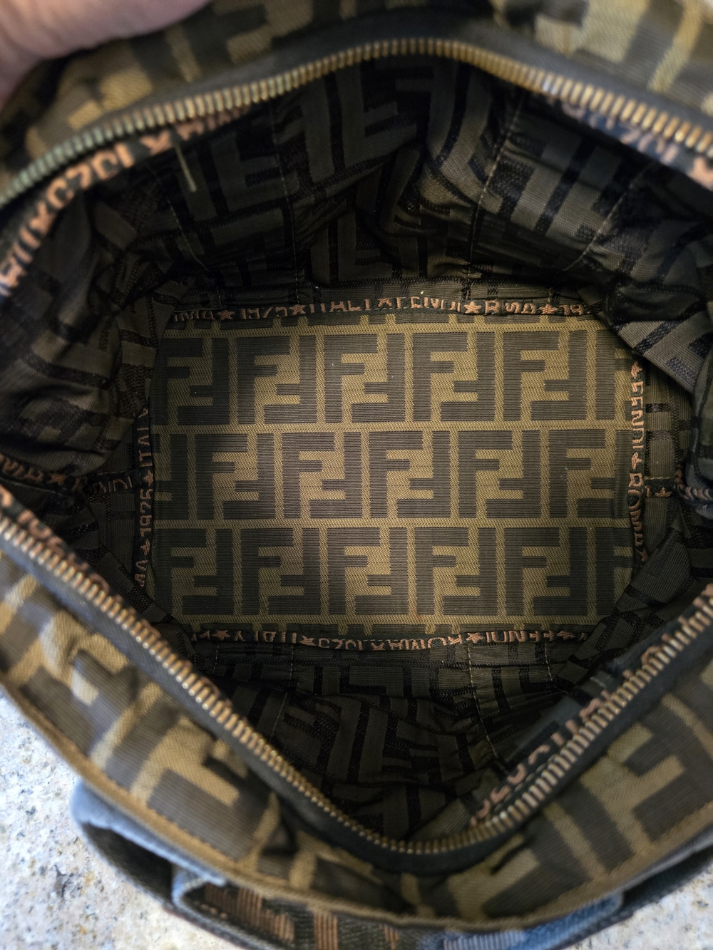 Fendi Zucca Logo Canvas Mini Tote - Picture 9 of 9
